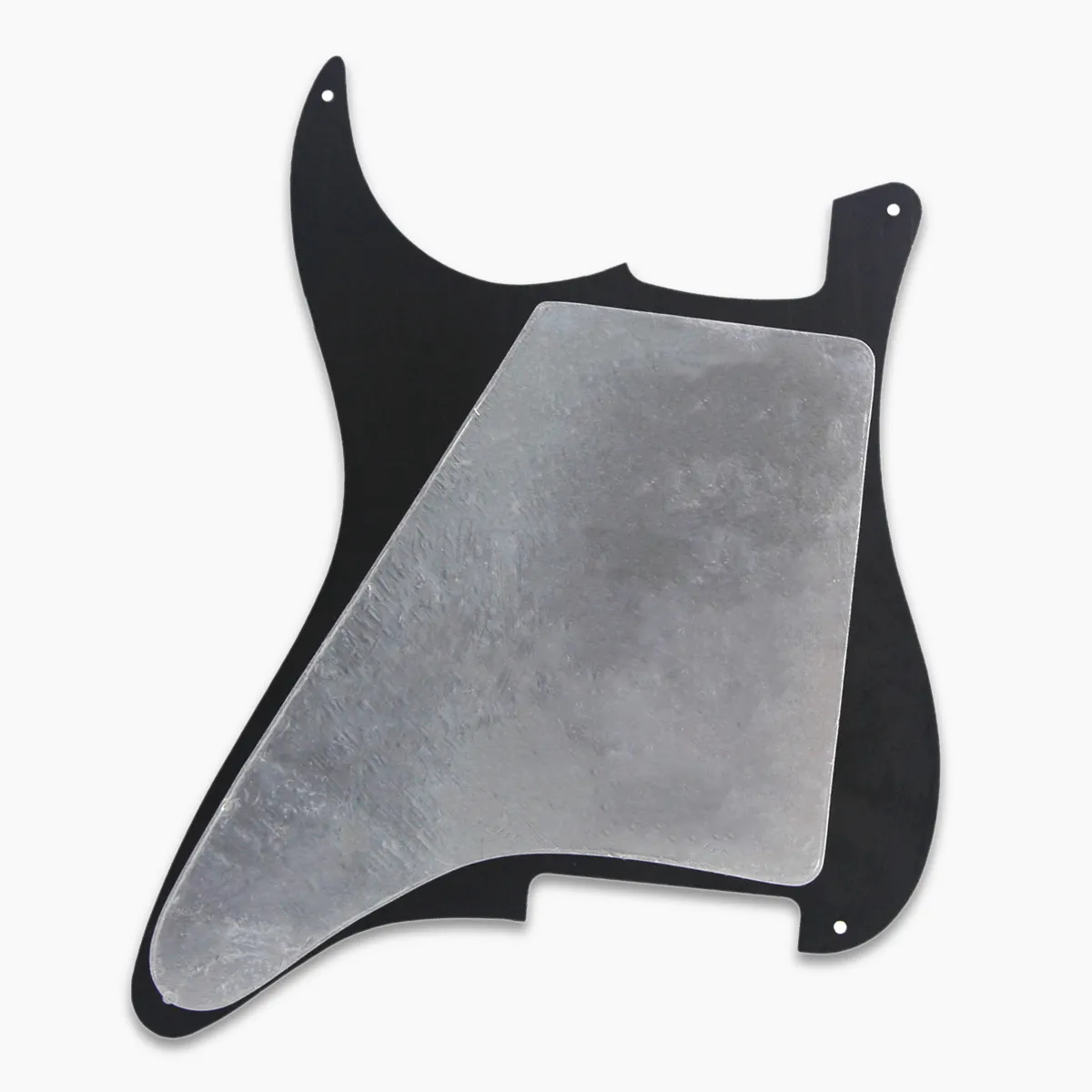 Black 3Ply Electric Guitar Pickguard Blank Material Scratch Plate 4 Hole with Back Plate Screws Guitar Parts Custom