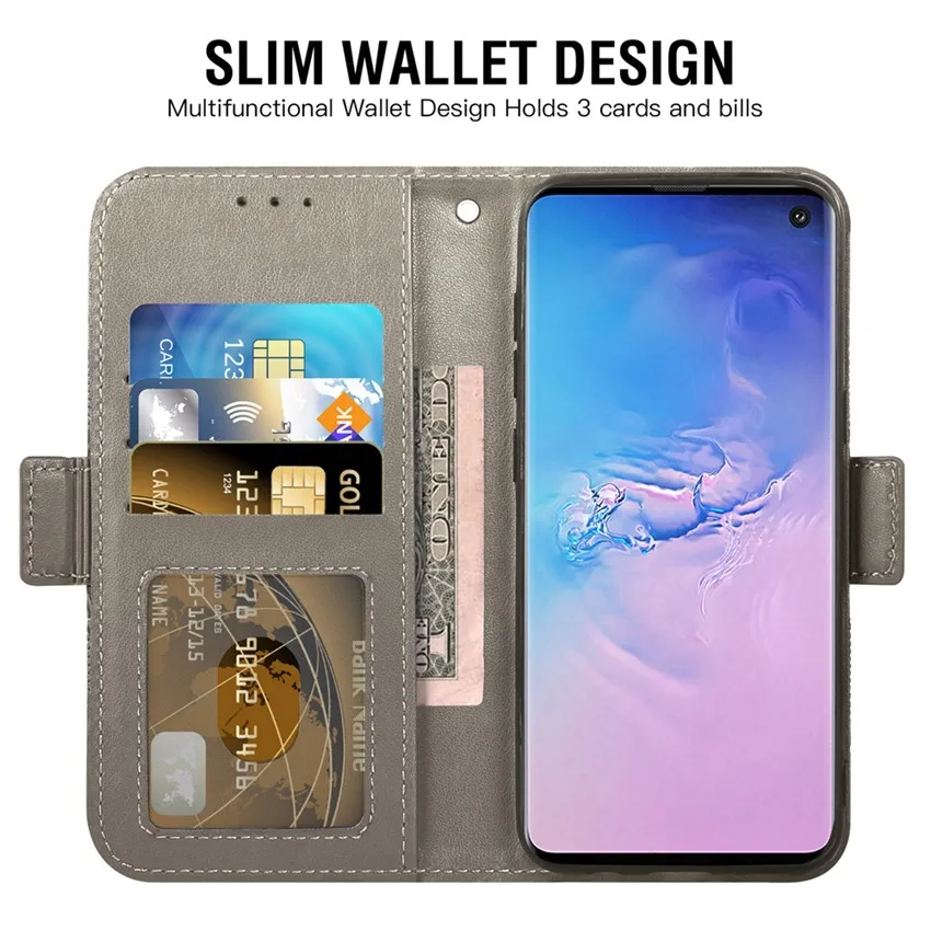 Casos de carteira para Samsung Galaxy S10 Lite Plus E 5G Fundas Capa Magnet Card Pocket com lenço de caldo de bolsa