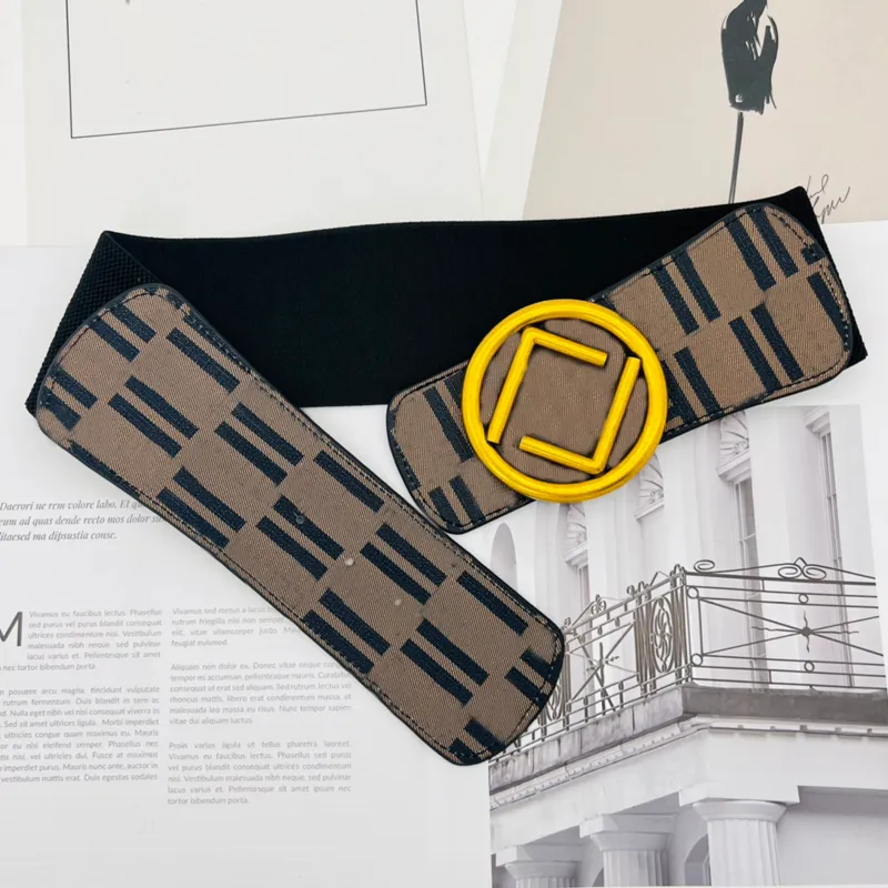 Cinture donna Designer Cintura elastica Larghezza 7 cm Stilisti di moda Fibbia in oro di lusso Catena in vita Accessori abiti da donna Cintura F Cintura