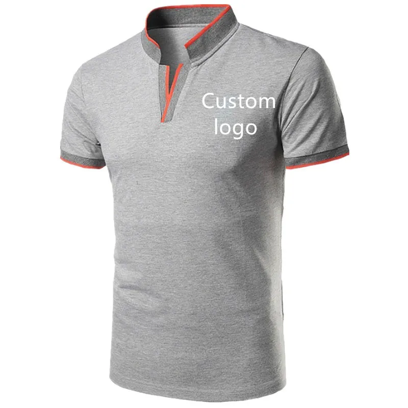 T-shirt da uomo di marca casual moda personalizzata con scollo a V 80% cotone T-shirt da uomo personalizzata estiva Camicia da uomo all'ingrosso 220609