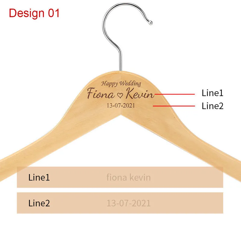 Wood Personalized Customized Name & Date 12 Design Styles Men Household Hanger Custom 220707