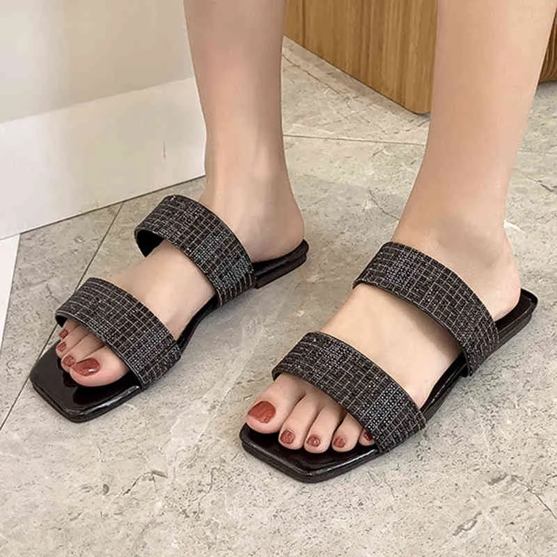 Large Size Summer Slippers Women's Leisure Sandals 2022 Slip-On Female Footwear Home Inddoor Shoes Fashion Ladies Flip Flops New Y220412