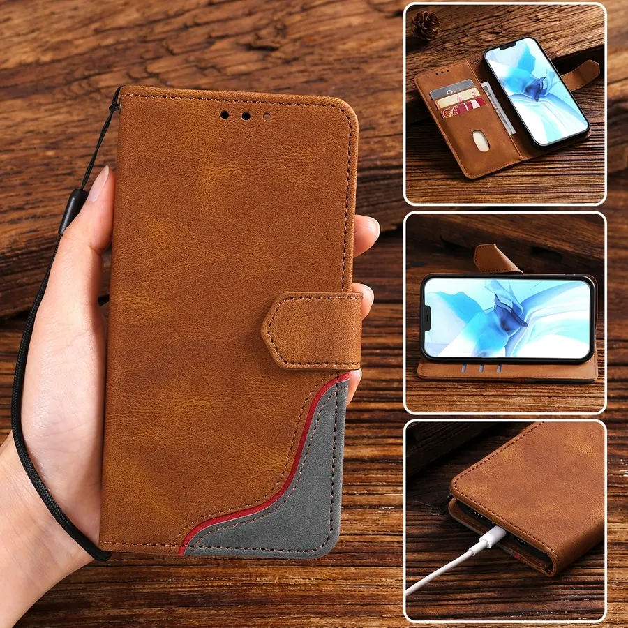 Étuis portefeuille en cuir de luxe pour Samsung Galaxy S21 S20 FE S10 S9 S8 Plus S7 Edge Note 8 9 10 Pro 20 Ultra Phone Holder Case Funda