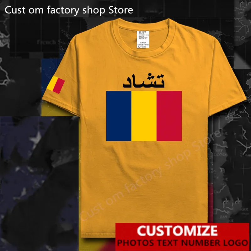 Chad T Shirt kostenlos Custom Jersey DIY Name Number Country Sporting Fußballer TCD Chadian Tchad T Shirt 220616