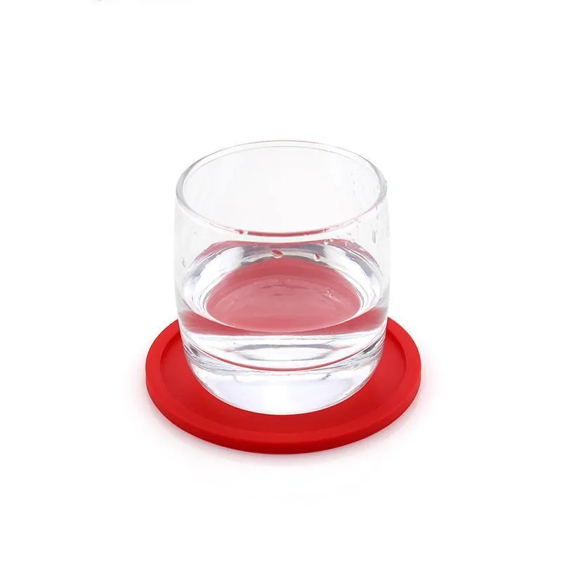 Colored Round Silicone Coaster Coffee Cup Holder Waterproof Heat Resistant Cup Mat Thicken Cushion Placemat Pad Table Mats Bottle Pads FY5198 0315