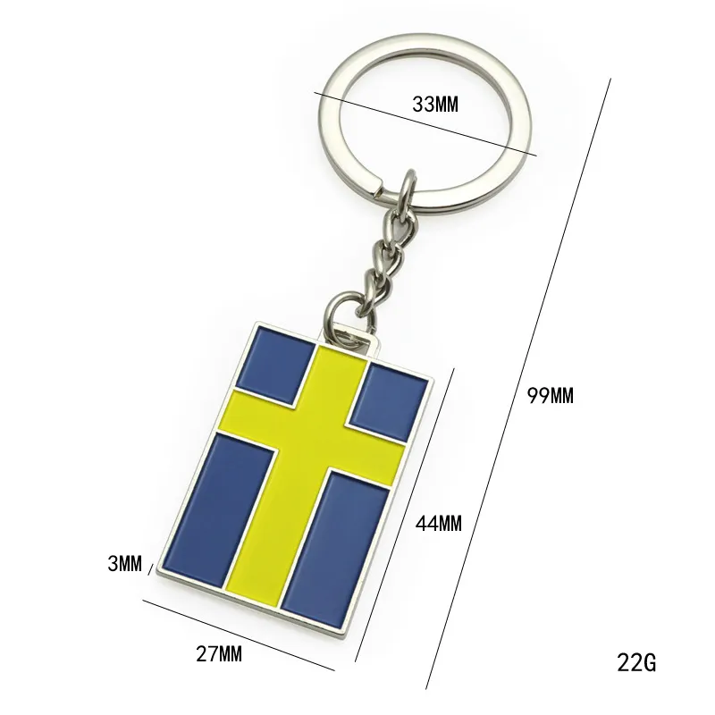 Drapeau porte-clés pendentif métal arc-en-ciel drapeau porte-clés bagage sac décoration porte-clés porte-clés