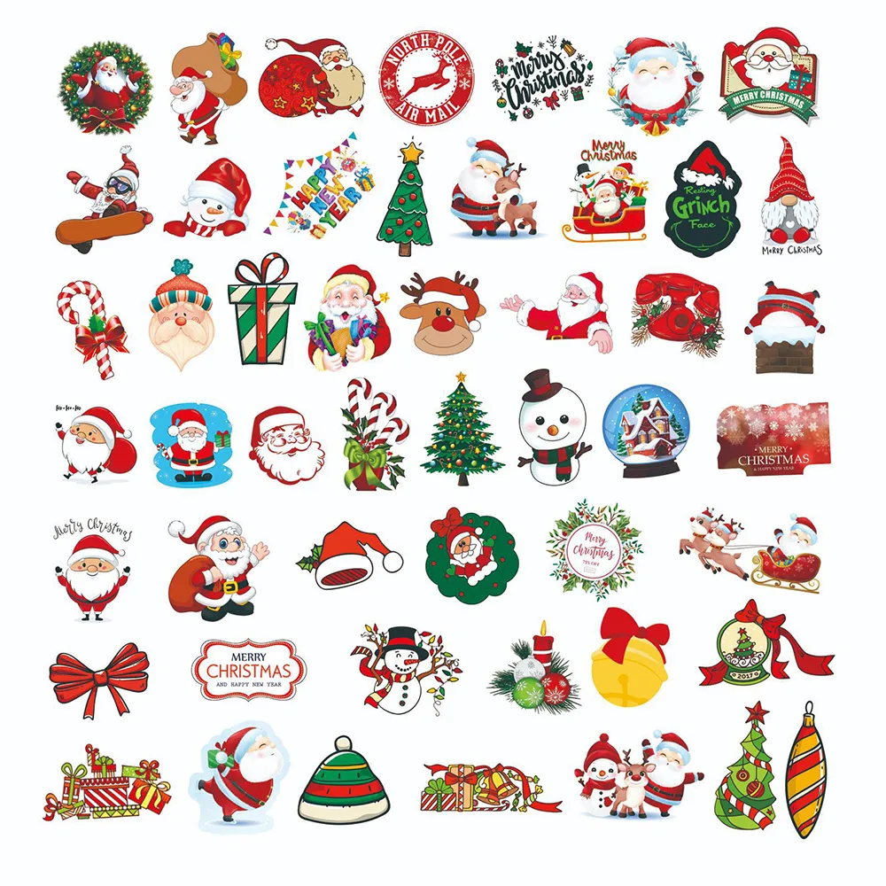 New Waterproof 10/30/50/Cartoon Christmas Tree Graffiti Stickers Aesthetic Guitar Laptop Motorcycle Phone Luggage Cool Sticker Decals Car sticker