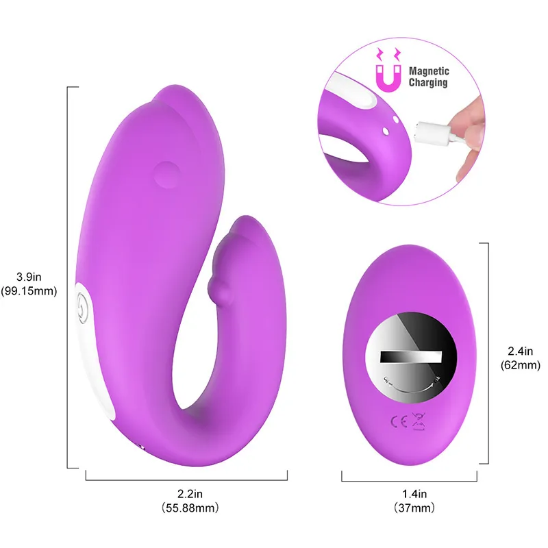 Vibratore G-Spot clitorideo ricaricabile USB coppie Anale Giocattoli sexy adulti Stimolatore clitorideo femminile Vibe Massager