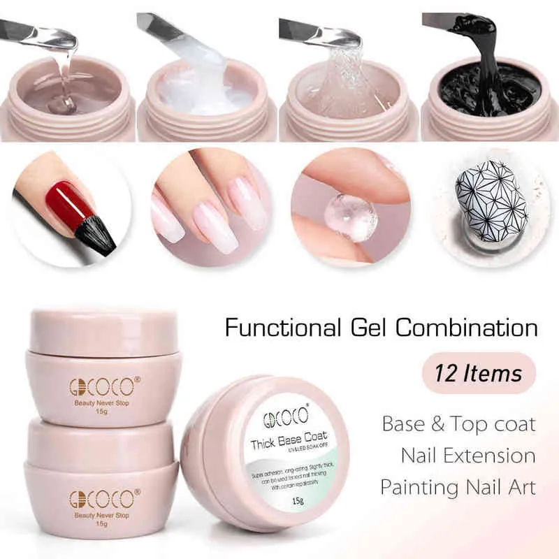NXY Nail Gel Gdcoco 15g Jar Pure Color Black White Painting Solid No Flowing Full Coverage Drawing Stamping 0328