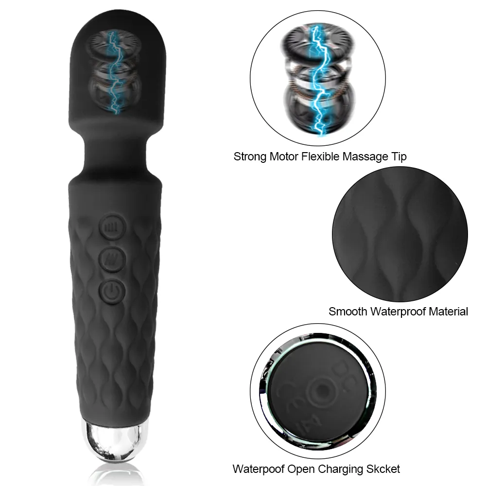 Potente vibratore vibratore AV bacchetta magica giocattoli sexy le donne coppie stimolatore clitoride USB massaggiatore ricaricabile giocattolo buoni adulti