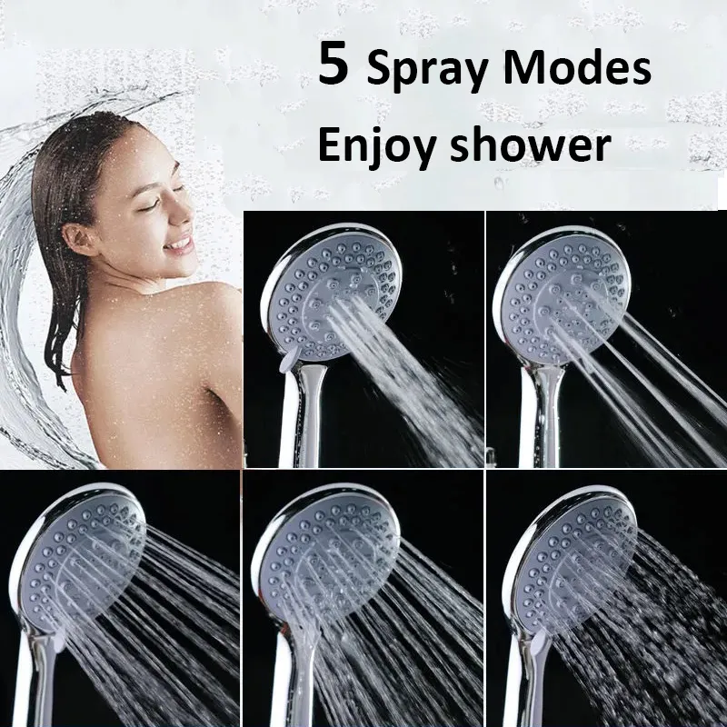 5 modes la tête de douche de salle de bain Plume à main