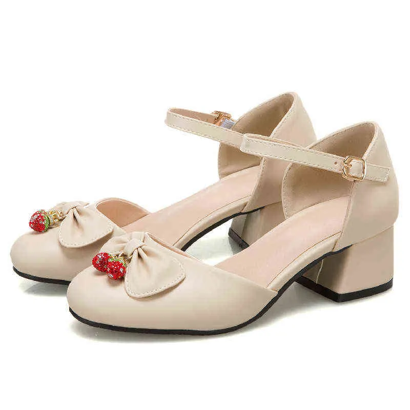 Sandali Sweet Bowgebonden Sandalen Vrouwen Zomer Zoete Bloemen Medium Hakken Enkelbandjes Party Dans Schoenen Meisjes Nieuwe 2022 Lente 220427