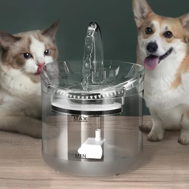 18L Dozownik wody dla zwierząt z kranu przezroczysty filtr cichy automatyczna fontanna do picia dla kotów Psy Zestaw czujników 2203239519577