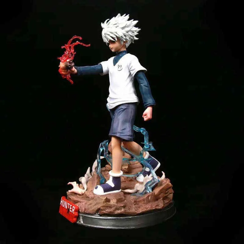 27 cm Hunter X Hunter Anime Figure Killua Zoldyck Action Figure Büyük Boy Hunter Killua Heykelcik PVC Model Oyuncaklar G220420