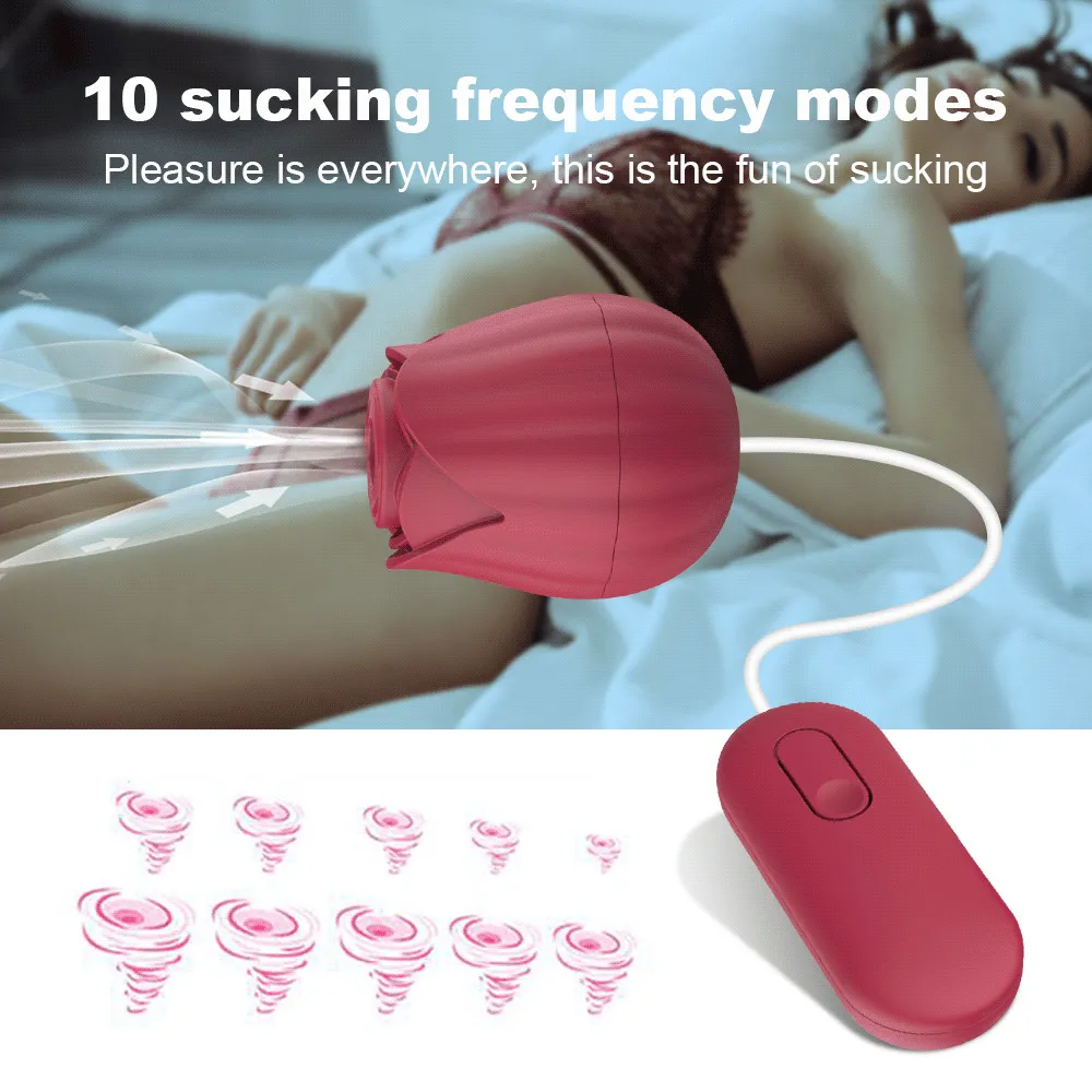 Female Masturbator Rose Sucking Vibrator Sucker sexy Toys For Women Clitoris Stimulation Oral Licking Powerful