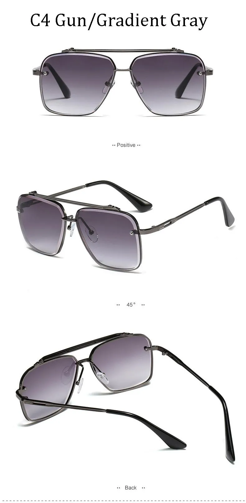 Okulary przeciwsłoneczne Fashion Mach Six Style Gradient Cool Vintage Men Design Brand SunglAssUnglasses287L
