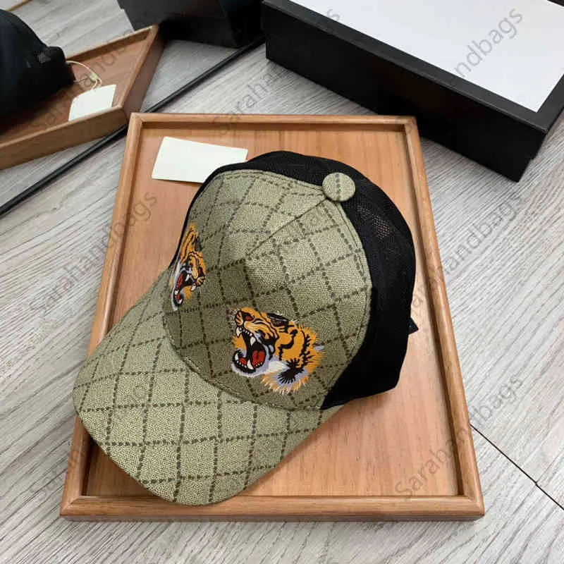 2022 Designer Heren Baseball Cap Vrouw Merk Twee Letter Dier Borduren Mannen Vrouwen Pet Zonnehoed Gorras Sport Mesh Trucker ca2627