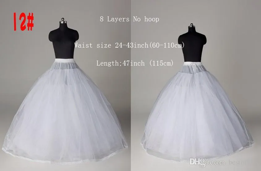 10 style bon marché une ligne de robe de boule blanche sirène de mariage jumeau de mariée jupons de mariée