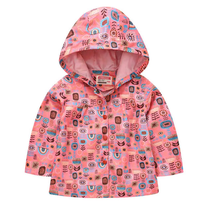 Printemps Hoodies Vestes De Pluie Pour Les Filles De Bande Dessinée Fleur Casual Enfants Sweat À Capuche Cadeau D'anniversaire Enfant En Bas Âge Enfants Vêtements J220718