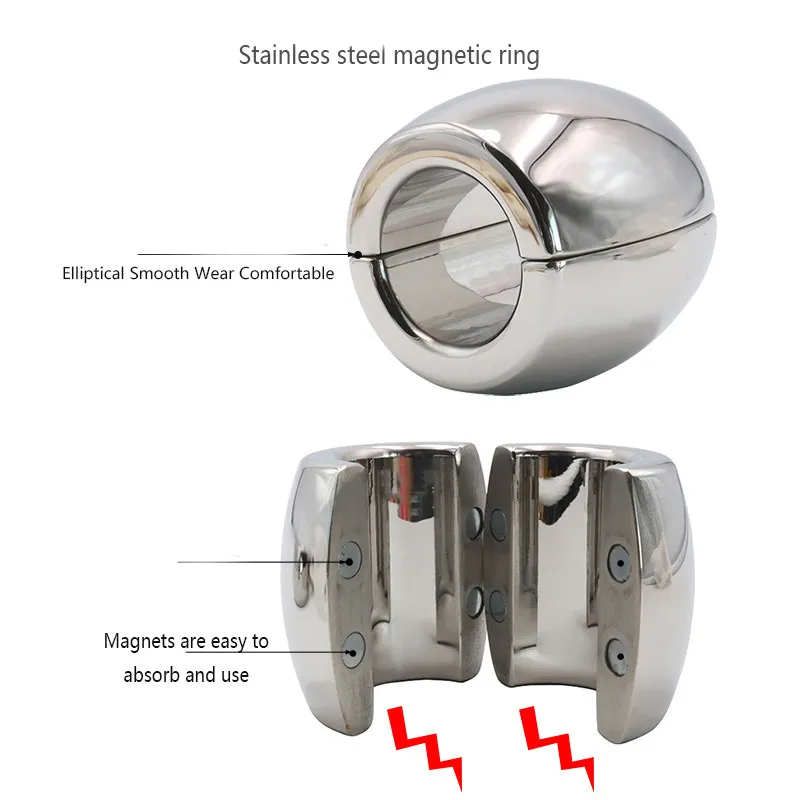 Stalowa przemiknięta mosza magnetyczna moszna wyprostowana wisząca penis ring nosza ciężarowy metal dorosły seksowna zabawka dla mężczyzny geja cbt