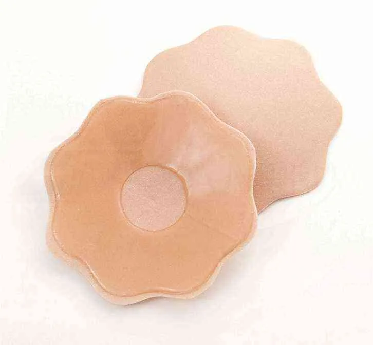 Reusable Women Breast Petals Nipple Cover Invisible Petal Adhesive Strapless Backless Lift Bra Pad Skin For Party Weding Dress Y220725