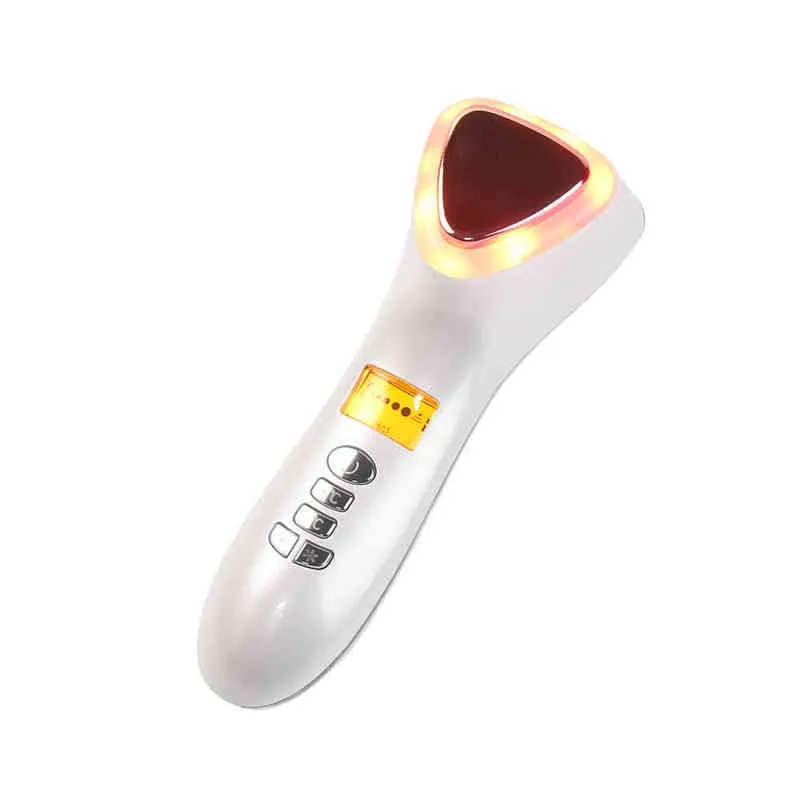Ultrasonic Cryotherapy LED Hot Cold Hammer Facial Lifting Vibration Massager Face Body Spa Import Export Beauty Salon Machine 220514