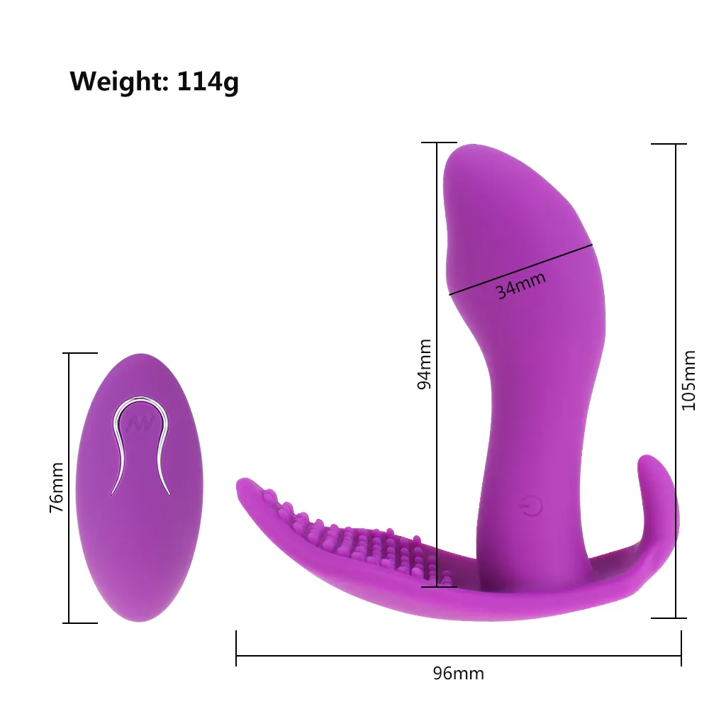 Vibratore del punto G del clitoride indossabile con telecomando Stimolatore del clitoride della vagina vibrante impermeabile Giocattolo sexy il divertimento delle coppie delle donne