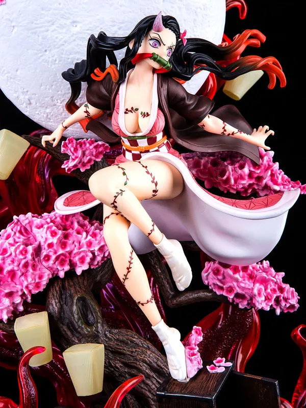 31 cm Demon Slayer Anime Figur GK Kamado Nezuko Statue Erwachsene Action PVC Sammlerstück Modell Geburtstagsgeschenke Figur 220409