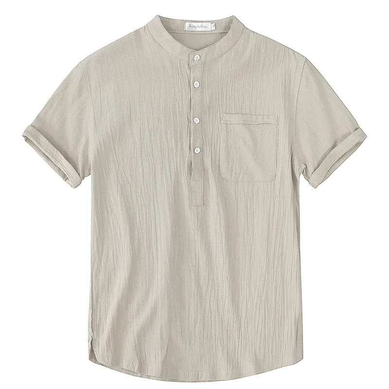 Sommarmän kortärmad t-shirt bomull och linne ledde casual skjorta manlig andningsbar S-3XL 220411