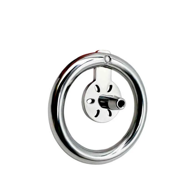 NXY Keuschheitsgürtel Frrk Ultra Short Cb Lock Metall Männlicher Penis Flacher Topfdeckel + Katheter Spaßspielzeug 0416
