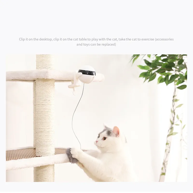 Электрическая игрушка для кошки забавные кошачьи шариковые игрушки автоматический подъемный пружинный стержень йо-йо