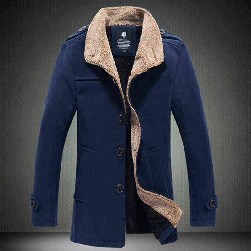 2022 nouvelle veste polaire d'hiver coupe ajustée s hommes décontracté vêtements d'extérieur chauds et taille de pois M-5XL livraison directe L220726