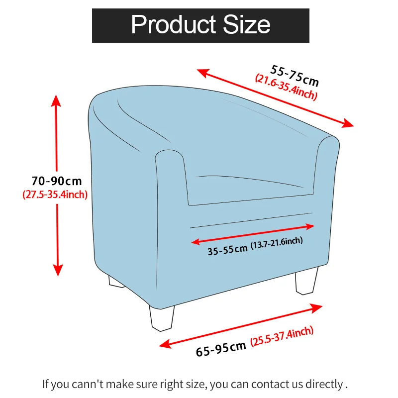 Klubbstol slipcover stretch fåtölj täcker tryckt badkar soffa spandex soffa för barräknare vardagsrum 220615