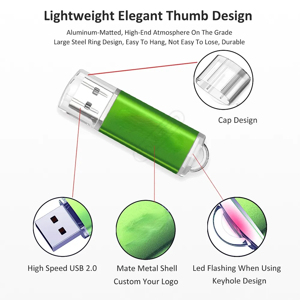 USB 플래시 드라이브 펜 드라이브 256MB 512MB 1GB 2GB 4GB 8GB 16GB 펜 드라이브 메모리 스틱 32GB 64GB 128GB USB 스틱