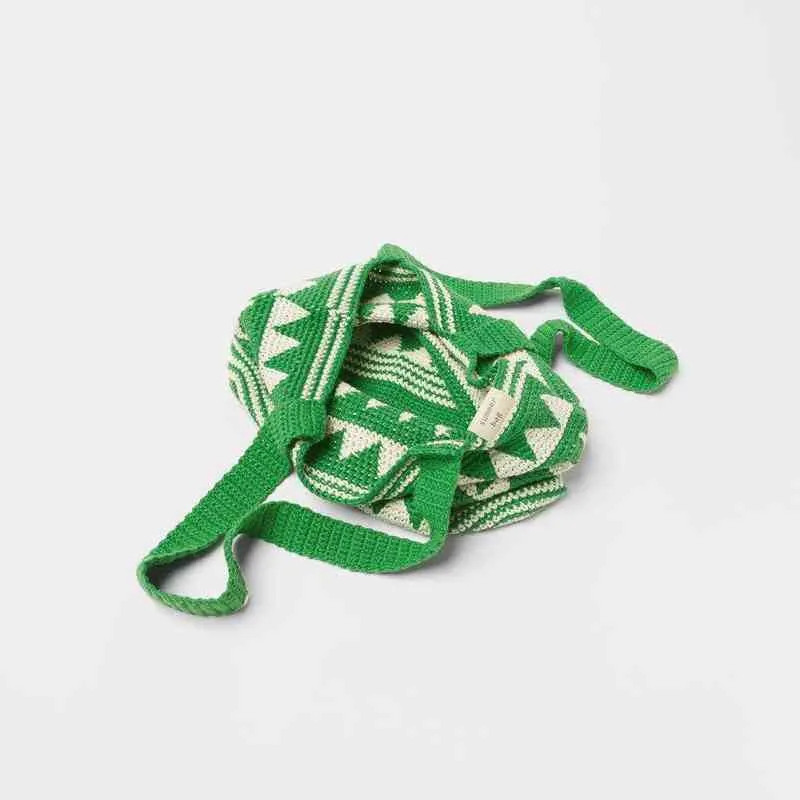 Bolsas de ombro de tricô casual Designer com bolsa de bolsa grande e de verão verde Bolsas de senhora da praia de senhora