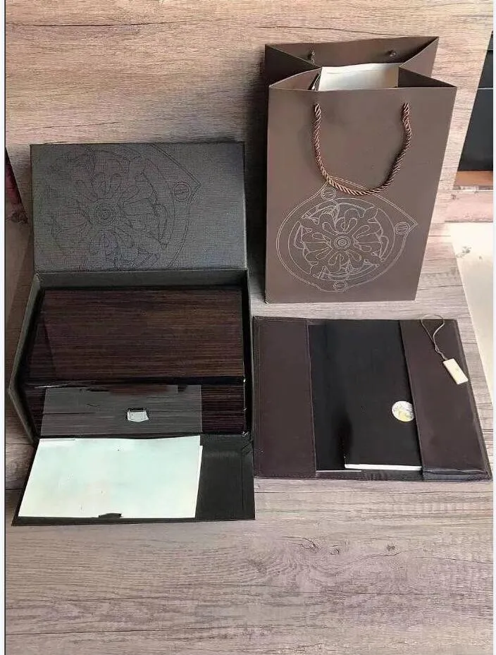 Scatola orologi Scatola orologi in legno scatole in PP Libretti Stampa Custodia orologi con carta personalizzata Carta di corrispondenza originale Borsa regalo con carta di sicurezza T294f