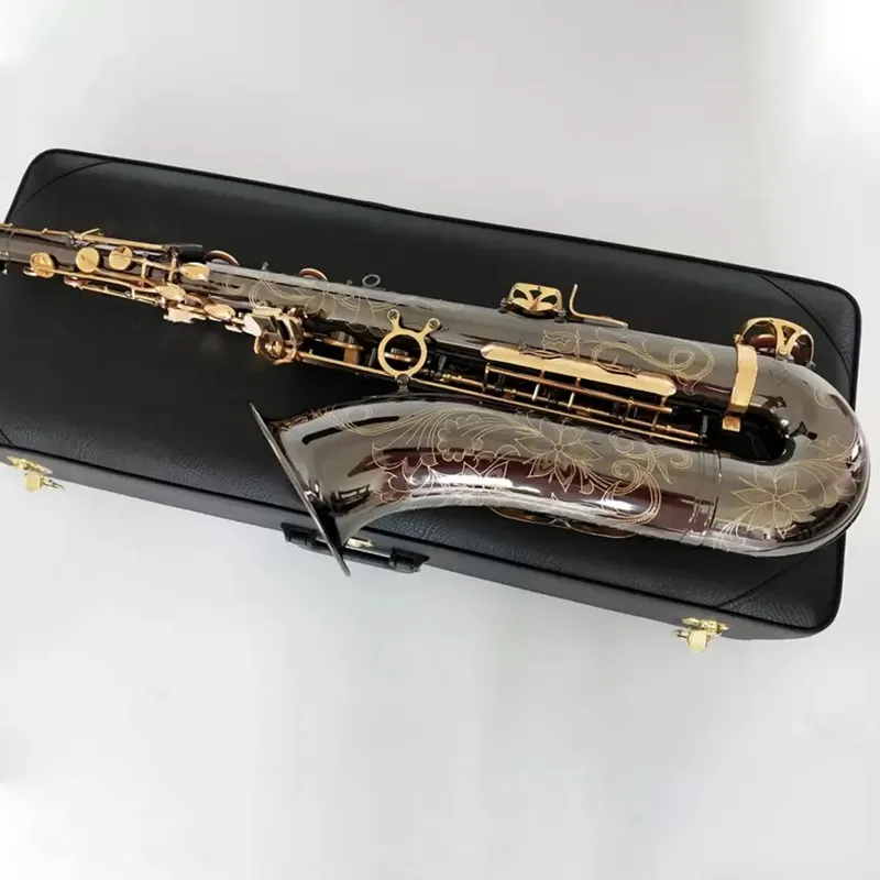 High-End Black Gold Original 992 Structure Drop B Tone Professional Tenor Saxophone Black Gold-Plated Tenor Sax Jazz Instrument