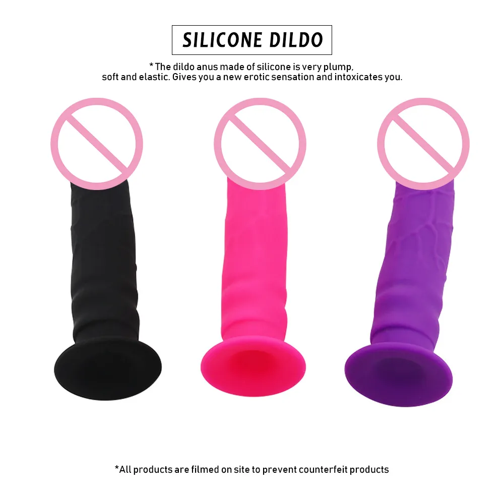 ソフトシリコンディルドリアルな偽のディックペニスバットプラグアダルトセクシーなおもちゃの女性男性膣マッサージのための前立腺刺激装置