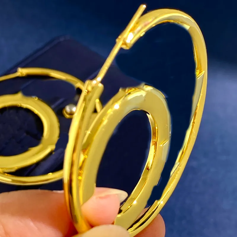Gold Hoop Küpe Tasarımcıları Takı 5cm Sap küpe c Küpe 925 Gümüş Kutu