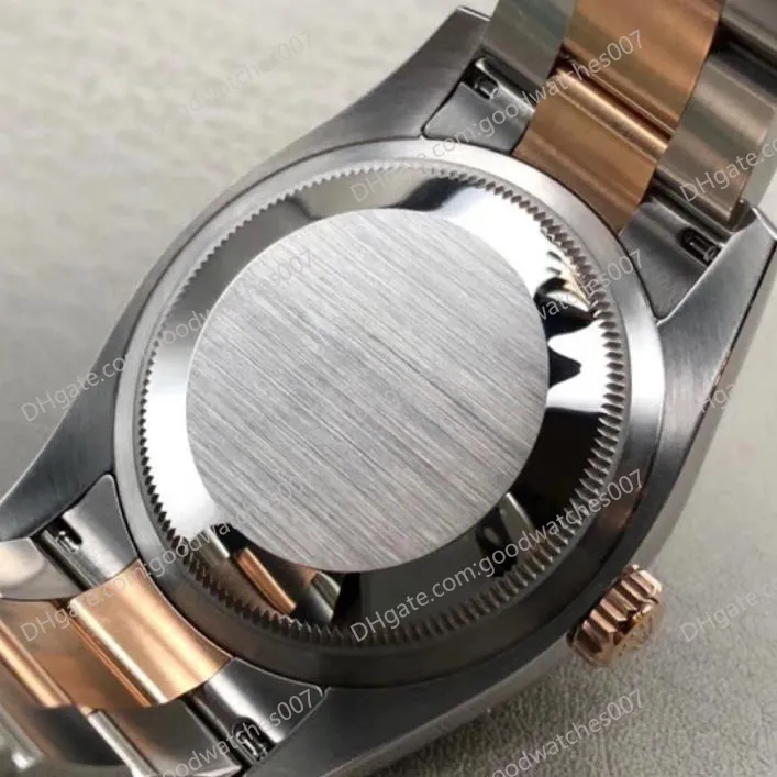 Hoge kwaliteit Aziatisch horloge 2813 Sport Automatisch mechanisch damespolshorloge 116201 36 mm Parelmoer wijzerplaat Rose gouden kast Fashio319n