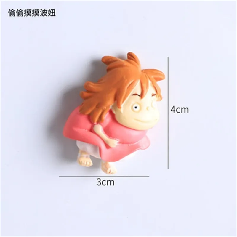 Dessin animé 3D Creative Little Witch Ponyo Magnetic Stickers Migned Home Decoration Maignes Home Decoration