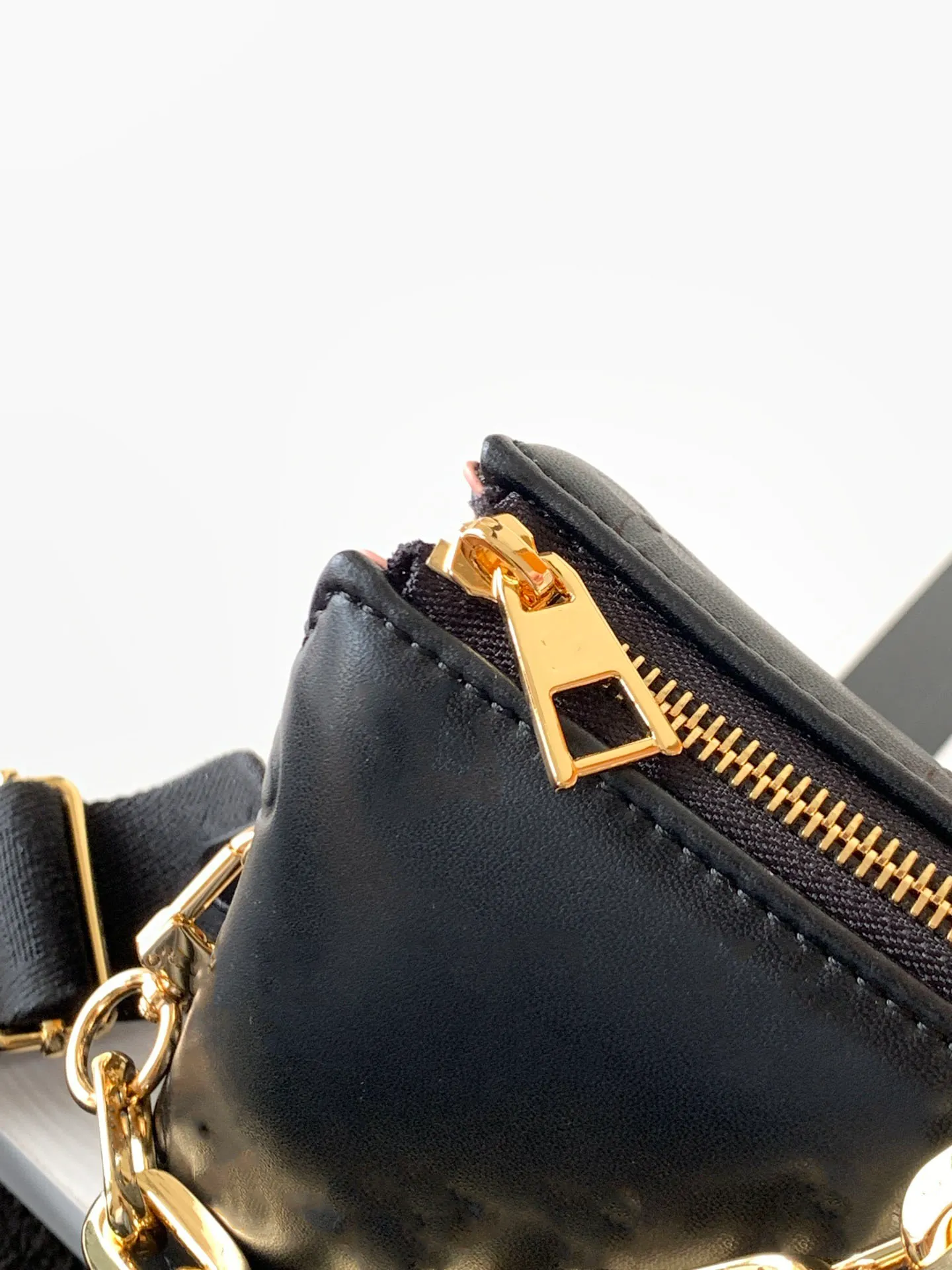 Modedesigner väskor damkedja äkta svart läder stor kapacitet axelväska hög kvalitet crossbody väska#57790258b