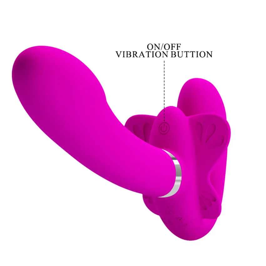 Titreşimli Straplez Strap-on Pegging Dildo Vibrator Penetrasyon Üzerinde Çift Uçlu Kayış Lezbiyen Çiftler için
