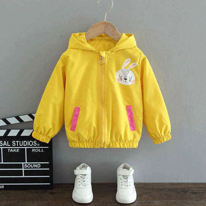 Girls Jackets Autumn Spring Children Outerwear Hoodies Jackets For Baby Girls Windbreaker Fashion Chlidren Trenchcoats Outerwear J220718