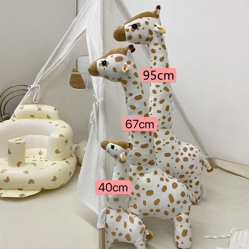 4095 см симуляции большого размера гирафа плюшевые игрушки мягкая чучела животных жирафов для спальной куклы для мальчиков для мальчиков подарка подарка на день рождения дети 2208876969