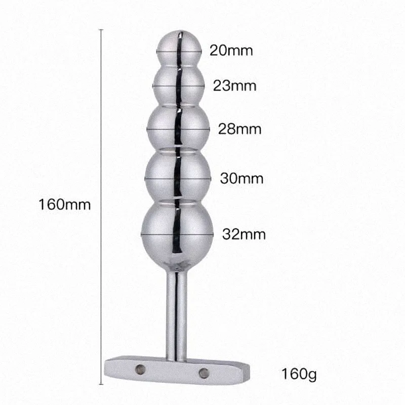 Heseks Stainless Steel Anal Beads Prostate Massage 5 Metal Balls Anus Butt Plug sexy Toys for Men & Women Gay