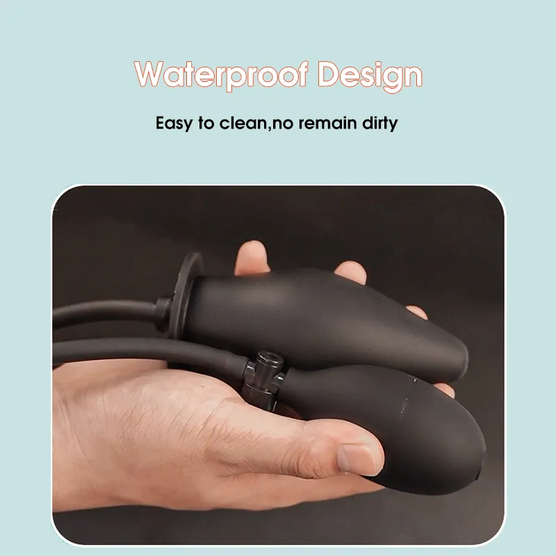 New Anal Expander Butt Plug Silicone Dildo Massager sexy Toys Inflatable For Male Female Products Backyard