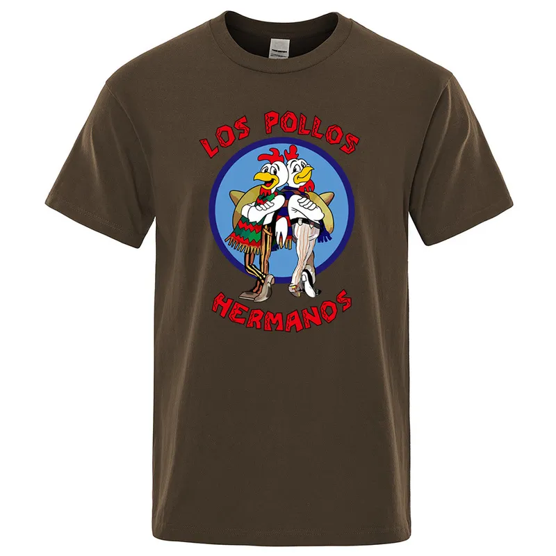 Мужские модные футболки Летняя футболка LOS POLLOS Hermanos Мужская футболка с короткими рукавами Chicken Brothers Хипстерские топы 220610