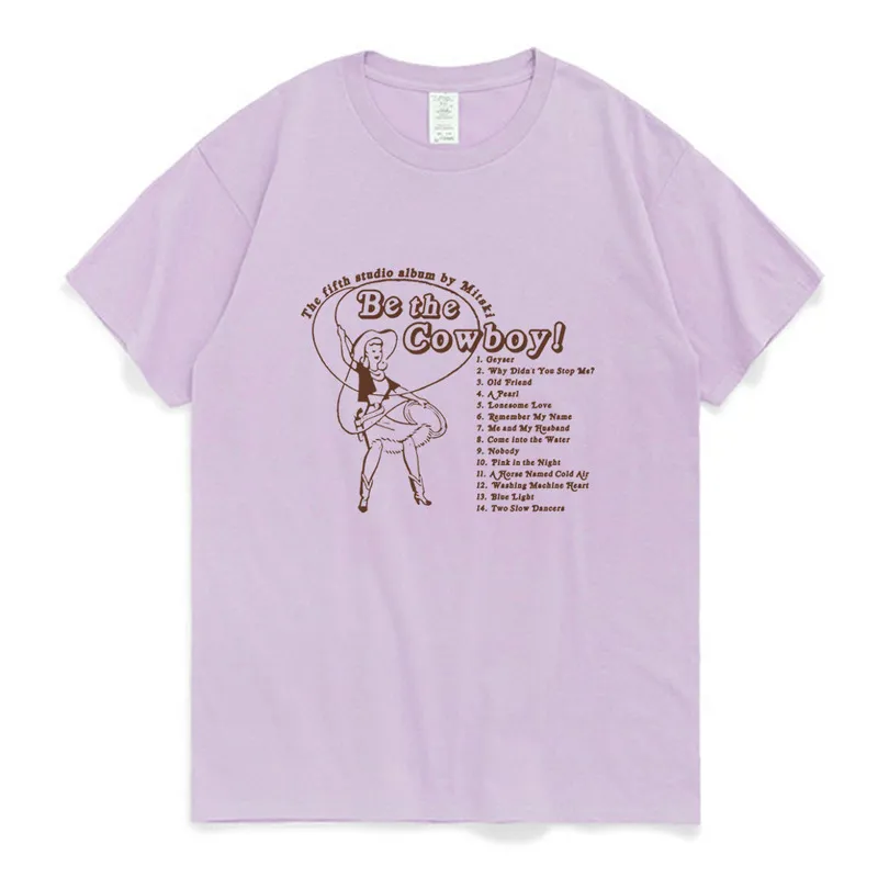 Mitski Bury Me At Makeout Creek T-shirt Muziekkunstenaar Indie Mitski Be The Cowboy Premium T-shirt Mannen Vrouwen Hip Hop Fashion Tees 220708