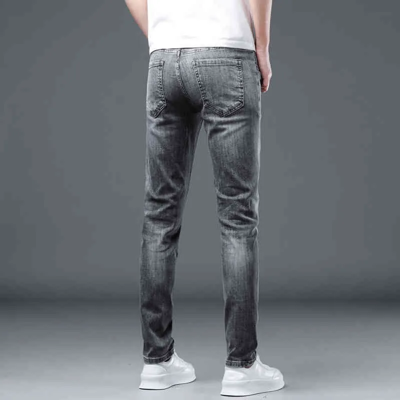 Pantaloni jeans di marca Plein in stile europeo Pantaloni da uomo in denim slim slim da uomo uomo Y220414290O